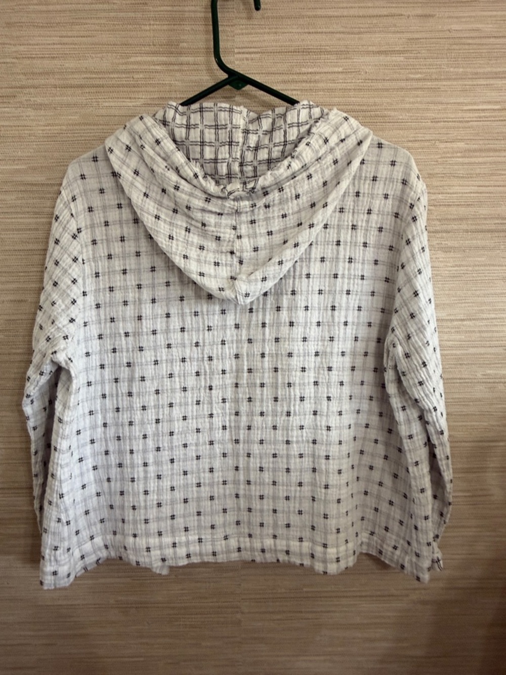Habitat Women’s White Patterned Hooded Jacket Light weight size Small - Picture 5 of 5